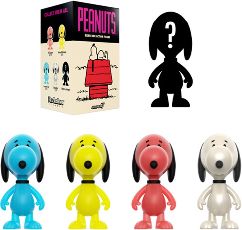 Super7 - Peanuts - Reaction Blind Box Wv5 - More Snoopies 12pc Flat/Product Detail/Figurines