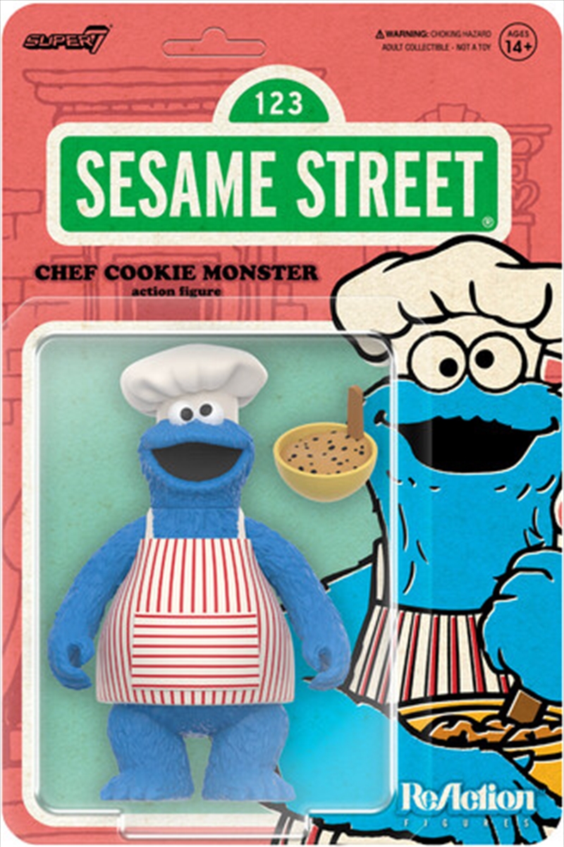 Super7 - Sesame Street - ReAction Wv4 - Chef Cookie/Product Detail/Figurines