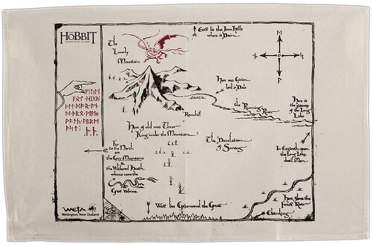 WETA Workshop - The Hobbit - Thorin's Map (Tea Towel)/Product Detail/Kitchenware