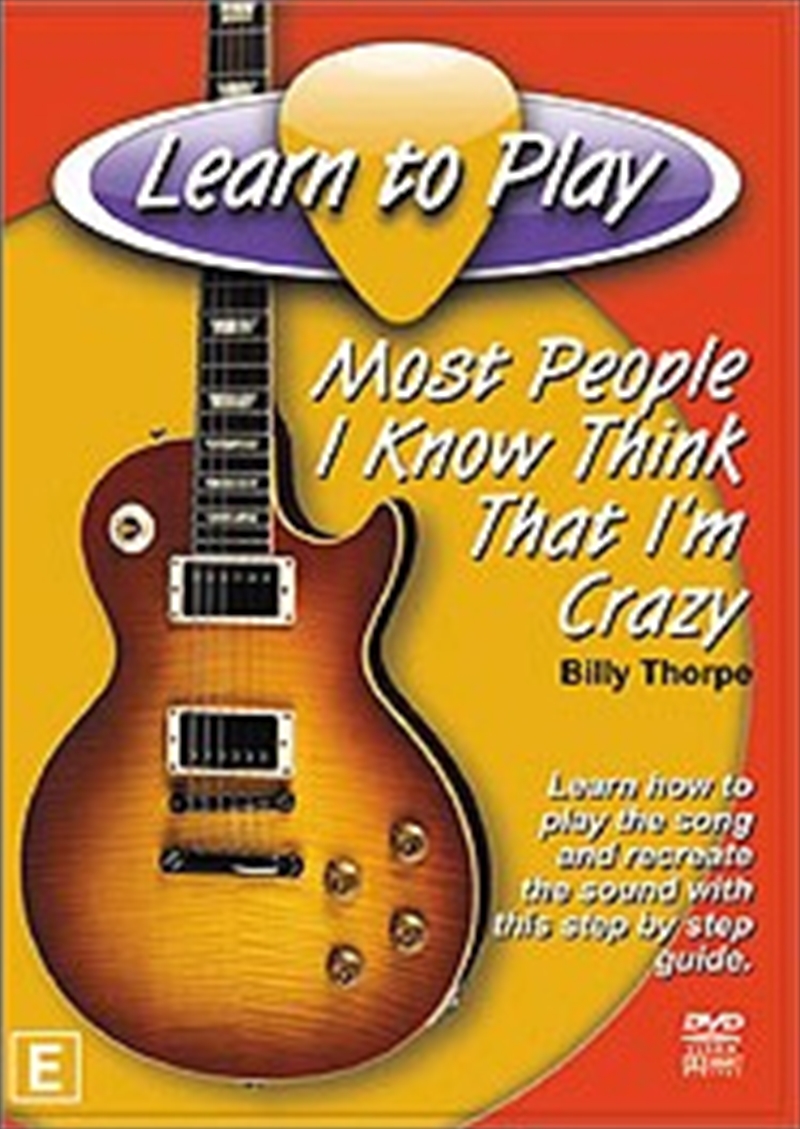 Learn To Play: Most People I Know Think That I'm Crazy/Product Detail/Special Interest