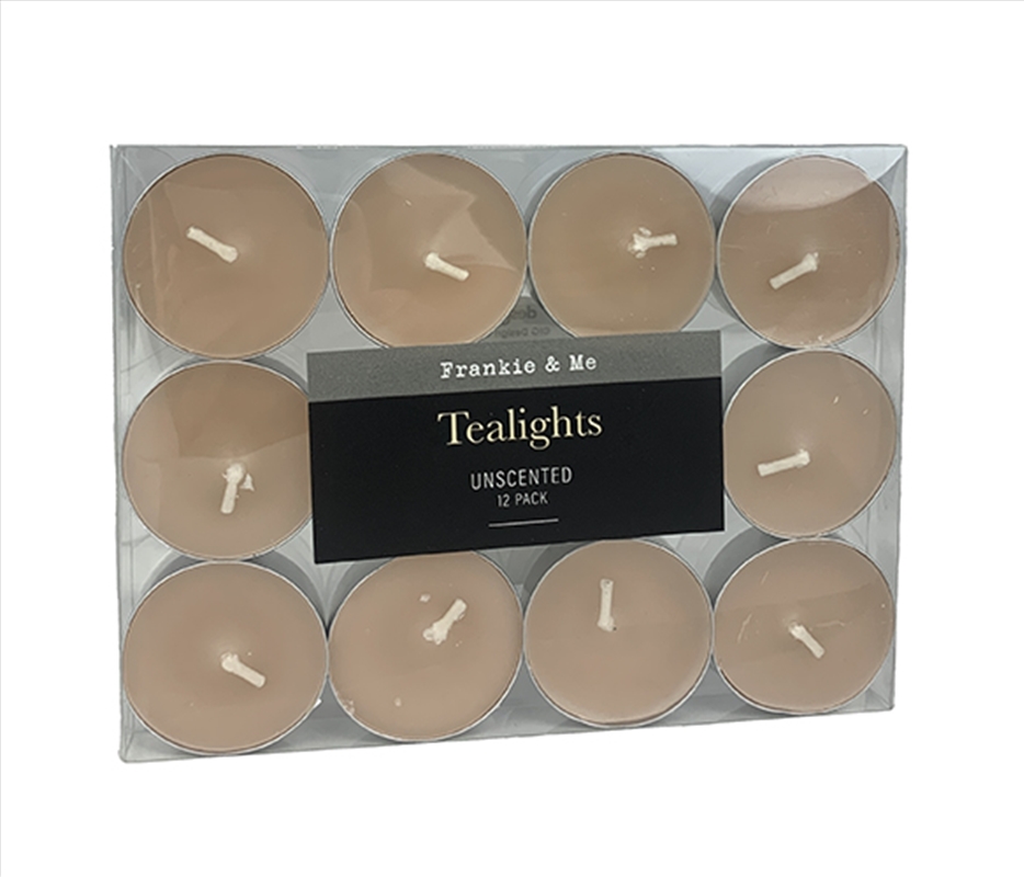 Tealight 12Pk Unscented Sand/Product Detail/Candles