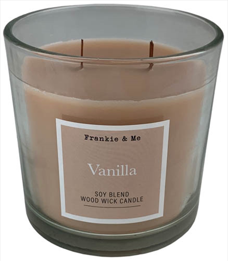 Candle 400G Vanilla Wood Wick Clear Glass/Product Detail/Candles