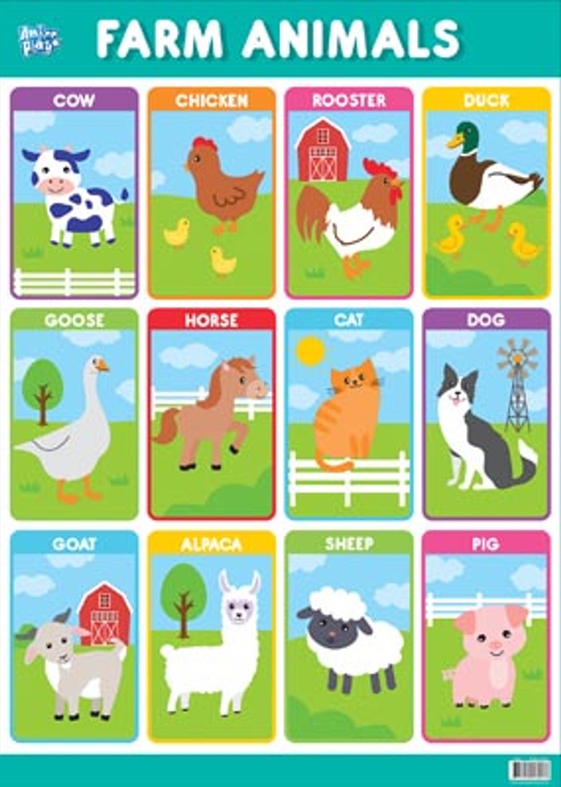 Educational Poster Farm Animals/Product Detail/Posters & Prints