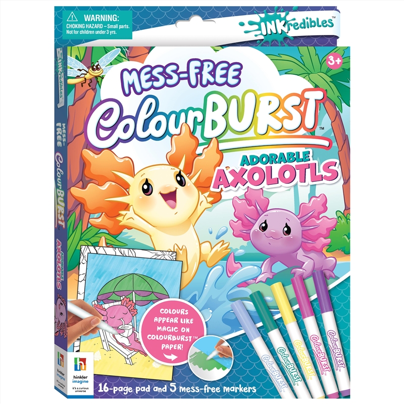 Inkredibles Colour Burst Adorable Axolotls/Product Detail/Kids Activity Books