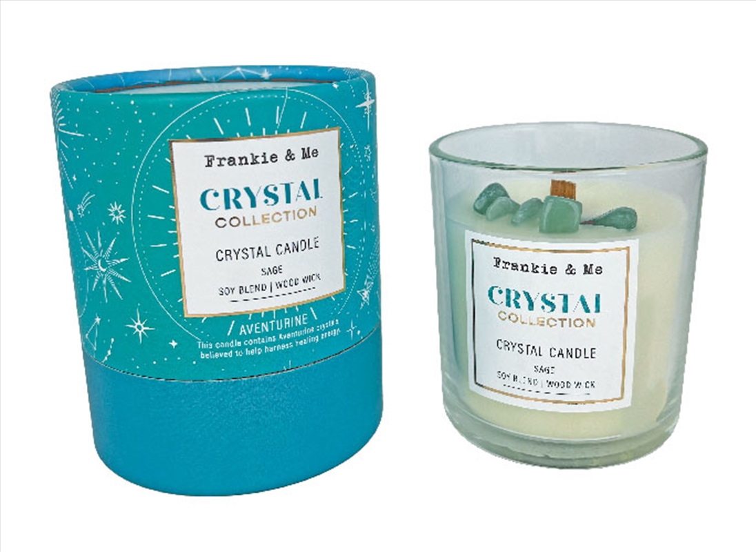 Candle 200G Sage Wood Wick Crystalal Glass/Product Detail/Candles