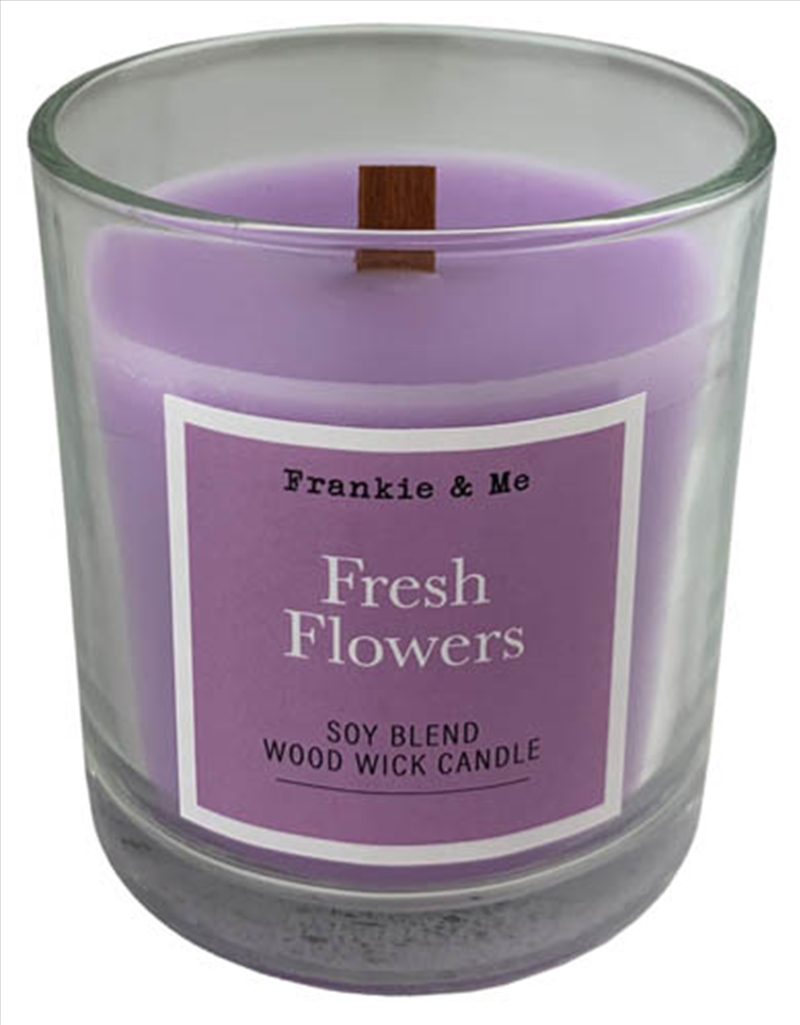 Candle 210G Fresh Flower Wood Wick Clear Glass/Product Detail/Candles