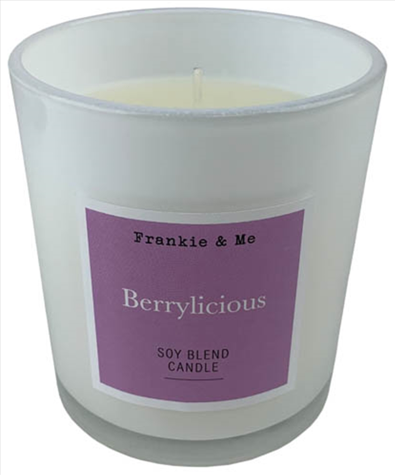 Candle 210G Berrylicious Cut Wick White Glass/Product Detail/Candles