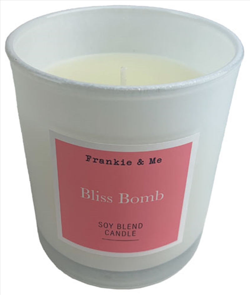 Candle 210G Bliss Bomb Cut Wick White Glass/Product Detail/Candles