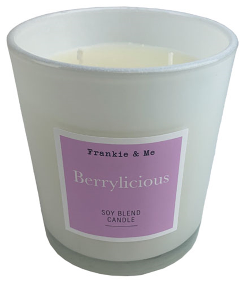Candle 295G Berry Cut Wick White Glass/Product Detail/Candles