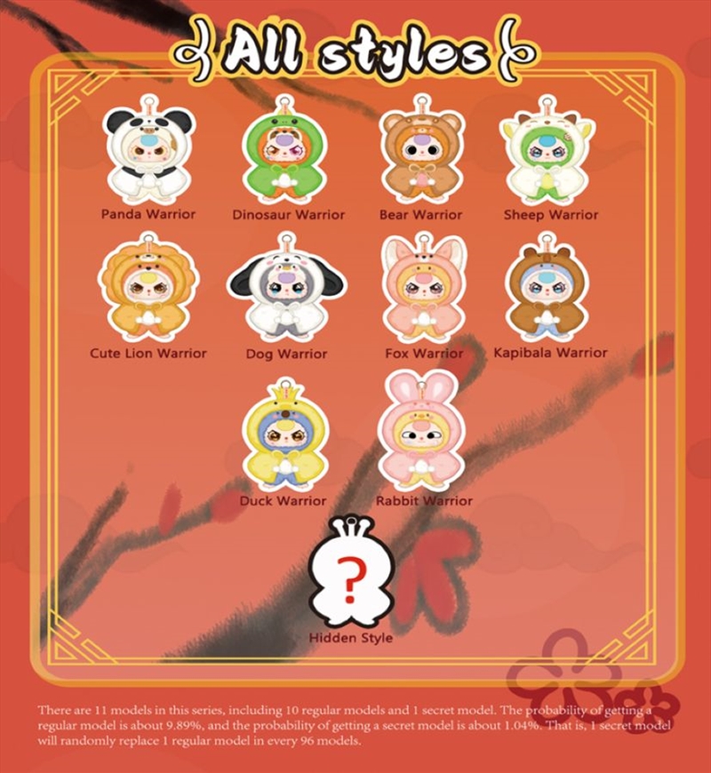 Baby Three - I'm Not a Warrior Plush Blind Box (SENT AT RANDOM)/Product Detail/Keyrings