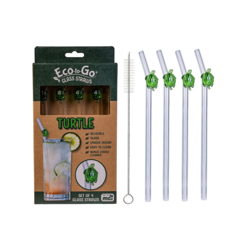 Eco-To-Go Turtle Glass Straw (4 Pack)/Product Detail/Drinkware