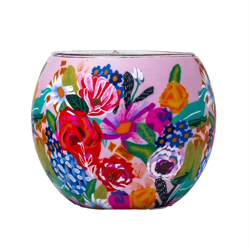 Wildflowers Glass Tealight Candle Holder/Product Detail/Candles