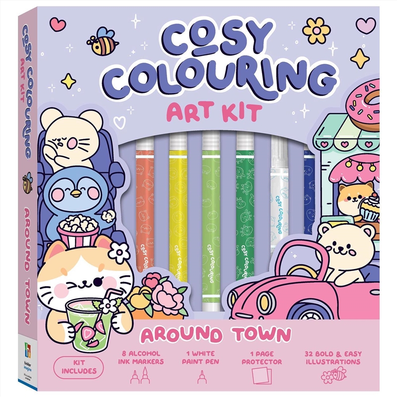 Cosy Colouring Art Kit Around Town/Product Detail/Kids Colouring