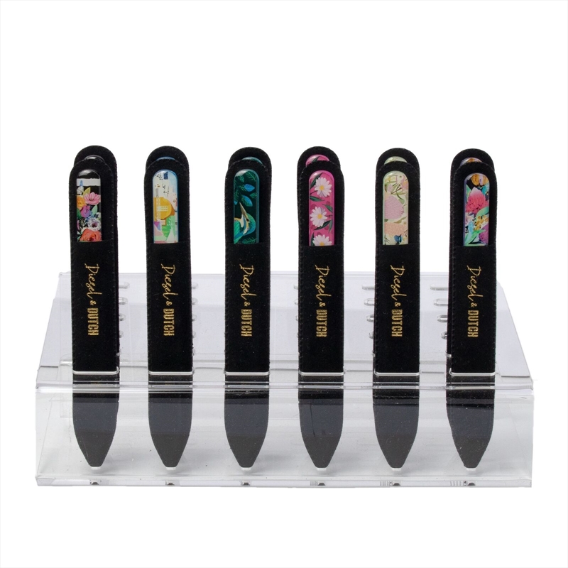 Glass Nail Files 6 designs with Perspex Display - 36pcs/Product Detail/Beauty Products