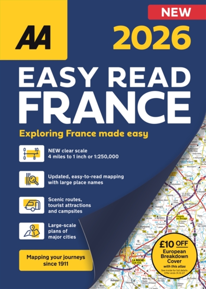 Aa Easy Read Atlas France 2026/Product Detail/Geography