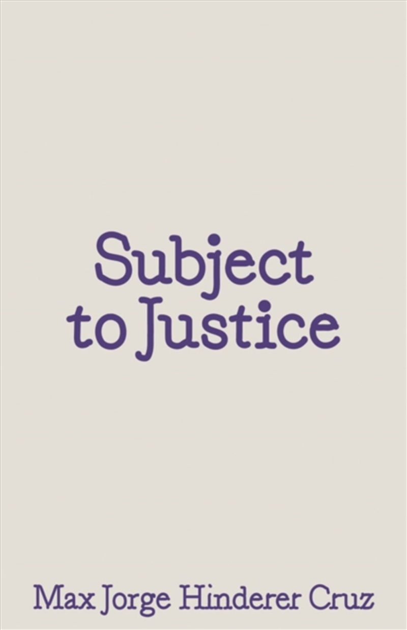 Subject To Justice/Product Detail/Art