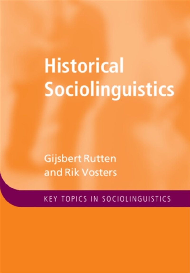 Historical Sociolinguistics/Product Detail/Language & Linguistics