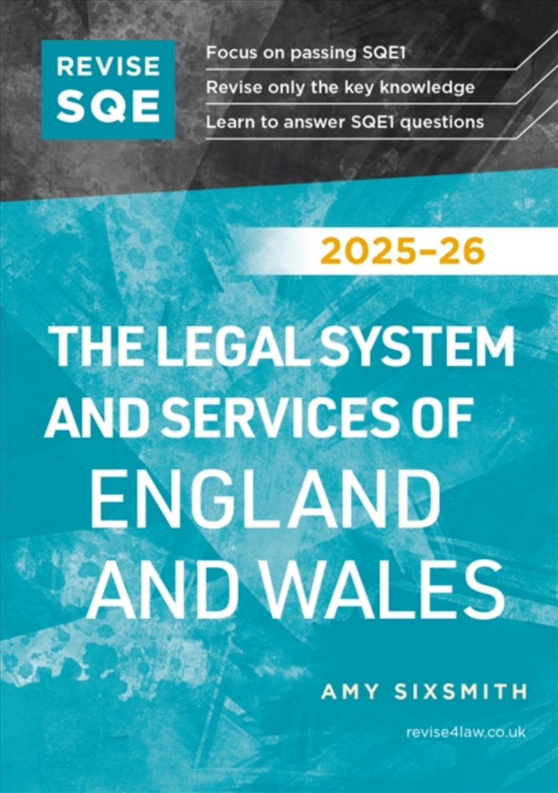 Revise Sqe The Legal System And Services Of England And Wales 2025/26 : Sqe1 Revision Guide/Product Detail/Law