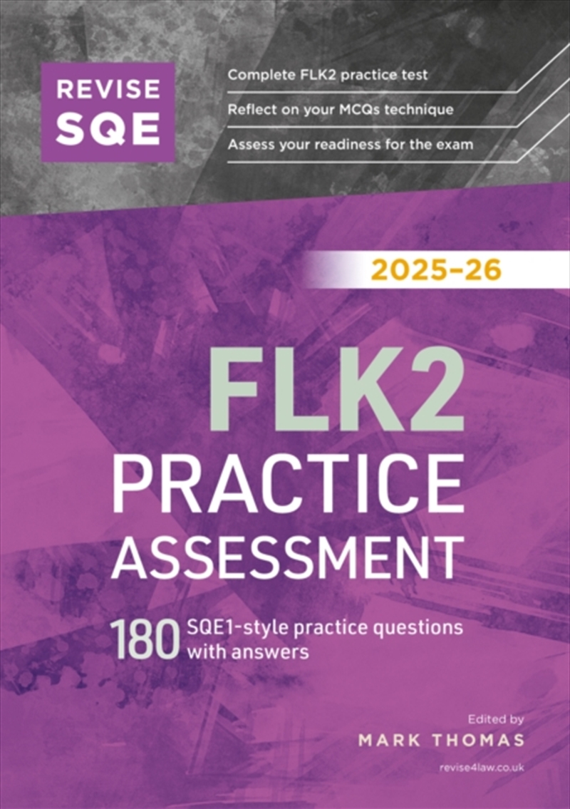Revise Sqe Flk2 Practice Assessment 2025/26 : 180 Sqe1-Style Questions With Answers/Product Detail/Law