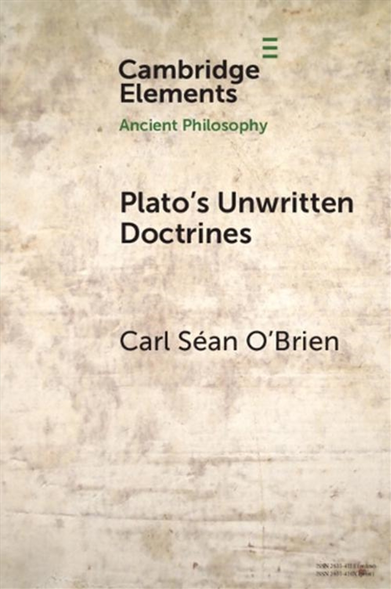 Plato'S Unwritten Doctrines/Product Detail/Literature & Poetry