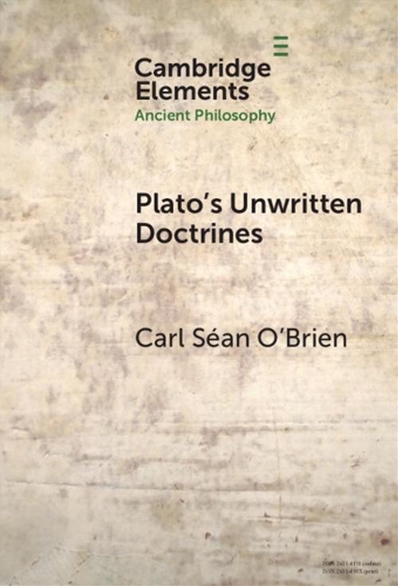 Plato'S Unwritten Doctrines/Product Detail/Literature & Poetry