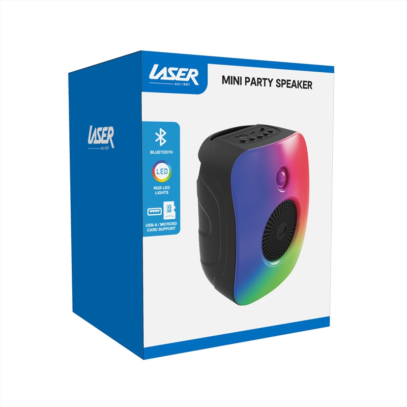 Laser RGB Mini Party Speaker 19 cm - Black/Product Detail/Speakers
