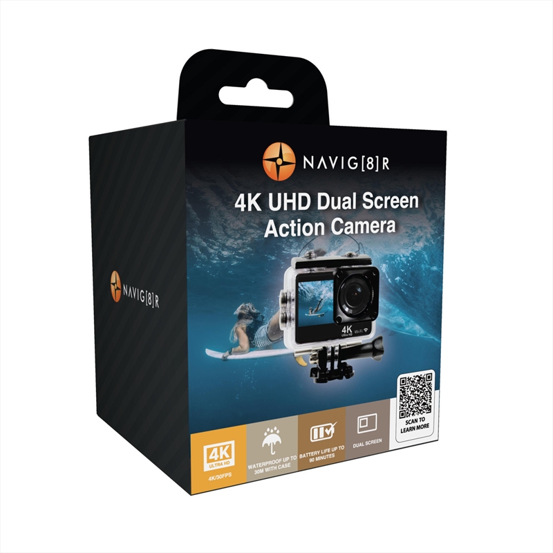 Navig8r Trek 4K UHD Dual Screen Action Camera/Product Detail/Cameras