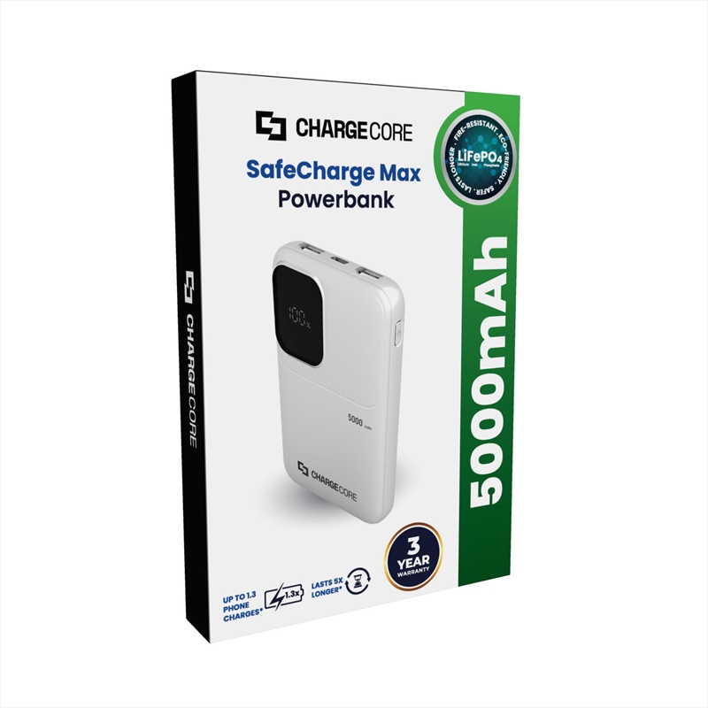 ChargeCore LFP Powerbank 5000mAh White/Product Detail/Consoles & Accessories