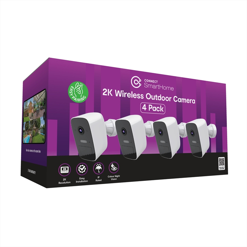 Connect Smart Home 2K Outdoor Camera 4 Pack/Product Detail/Cameras