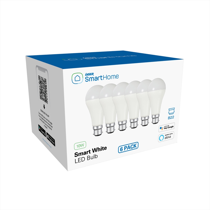Laser 10W Smart Bulb White B22 6 Pack/Product Detail/Lighting