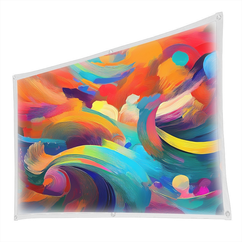 100-inch white projector cloth screen with set-up kit/Product Detail/Electronics