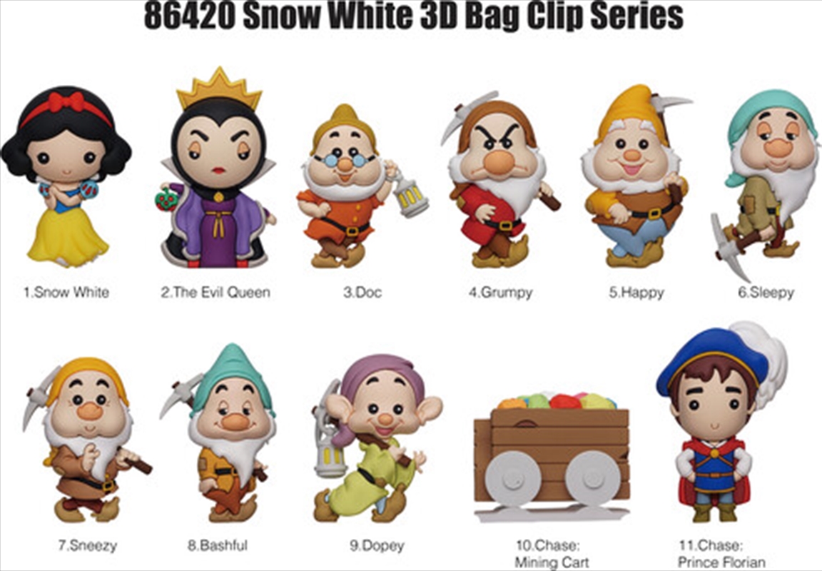 Snow White Classic Series 66 3D Foam Bag Clip 24pc Blind Bag PDQ/Product Detail/Keyrings