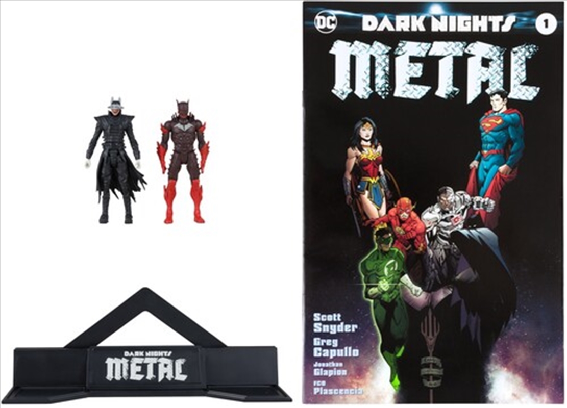 DC Direct - Dark Knights Metal #1 - Page Punchers - Batman who Laughs & Red Death Figure 2-Pack with/Product Detail/Figurines