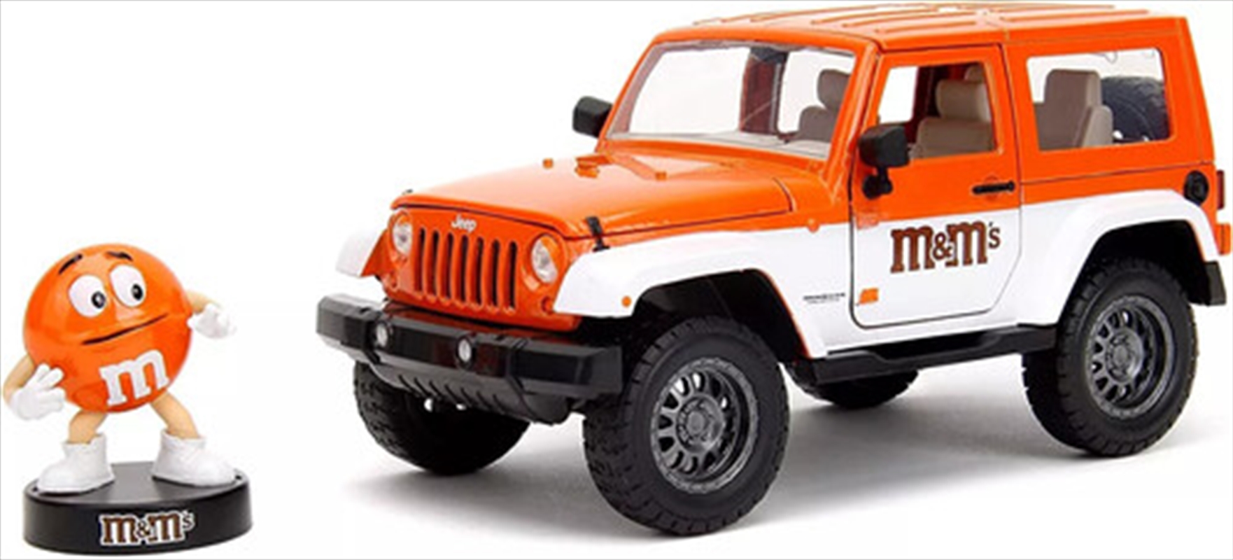 Jada Toys - 1:24 M&M's - '07 Jeep Wrangler with Orange Figure/Product Detail/Figurines