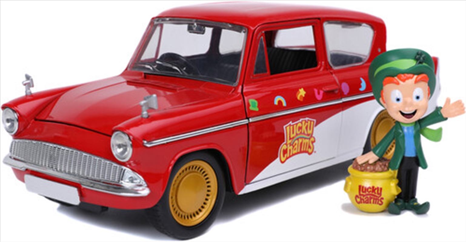 Jada 1:24 Diecast Lucky Charms 1959 Ford Anglia with Lucky the Lepruchan figure/Product Detail/Figurines