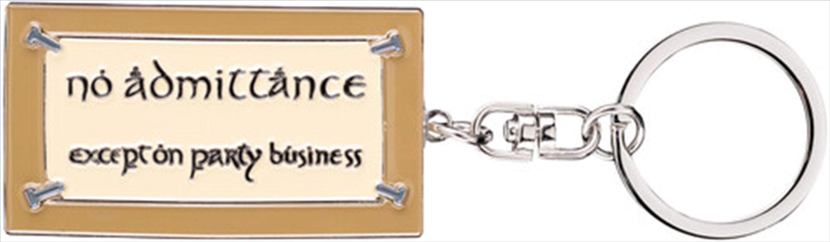 WETA Workshop - The Lord of the Rings Trilogy - No Admittance Sign Enamel Keyring/Product Detail/Keyrings