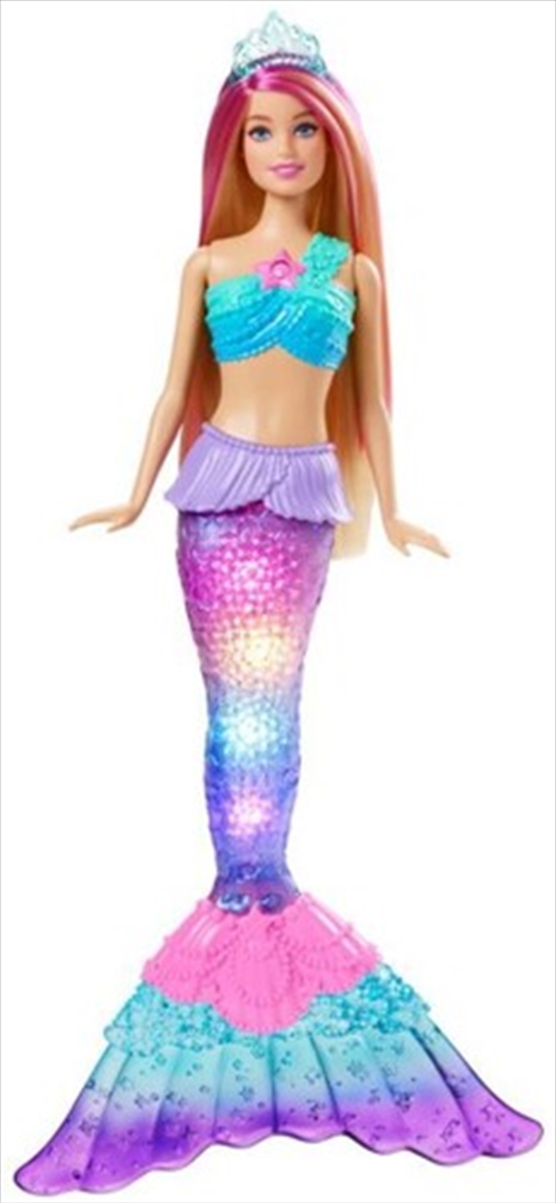 Mattel - Barbie Dreamtopia Twinkle Lights Mermaid, Blonde with Pink Streaks/Product Detail/Toys