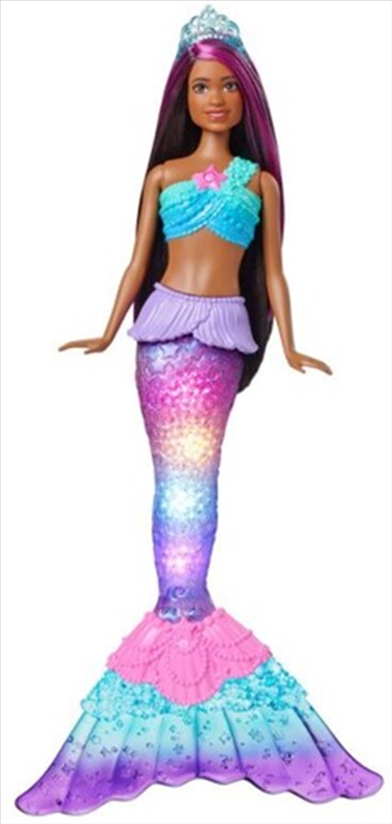 Mattel - Barbie Mattel - Barbie Dreamtopia Twinkle Lights Mermaid, Brunette with Purple Streaks/Product Detail/Toys