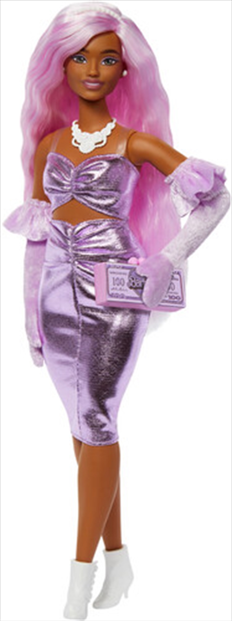 Mattel - Barbie Deluxe Style with Pink Hair and Metallic Pink Dress with Accessories/Product Detail/Toys