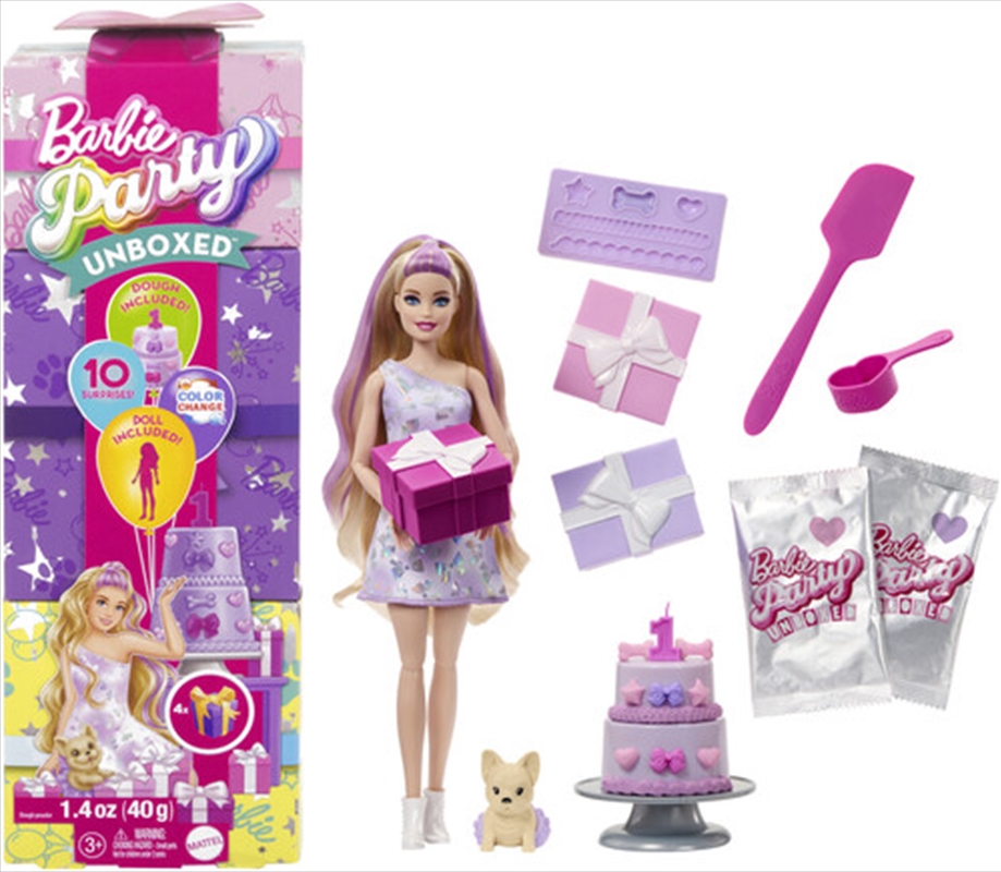 Mattel - Barbie Party Unboxed Doll & Accessories, Pet Birthday Series Birthday Bows Set/Product Detail/Toys