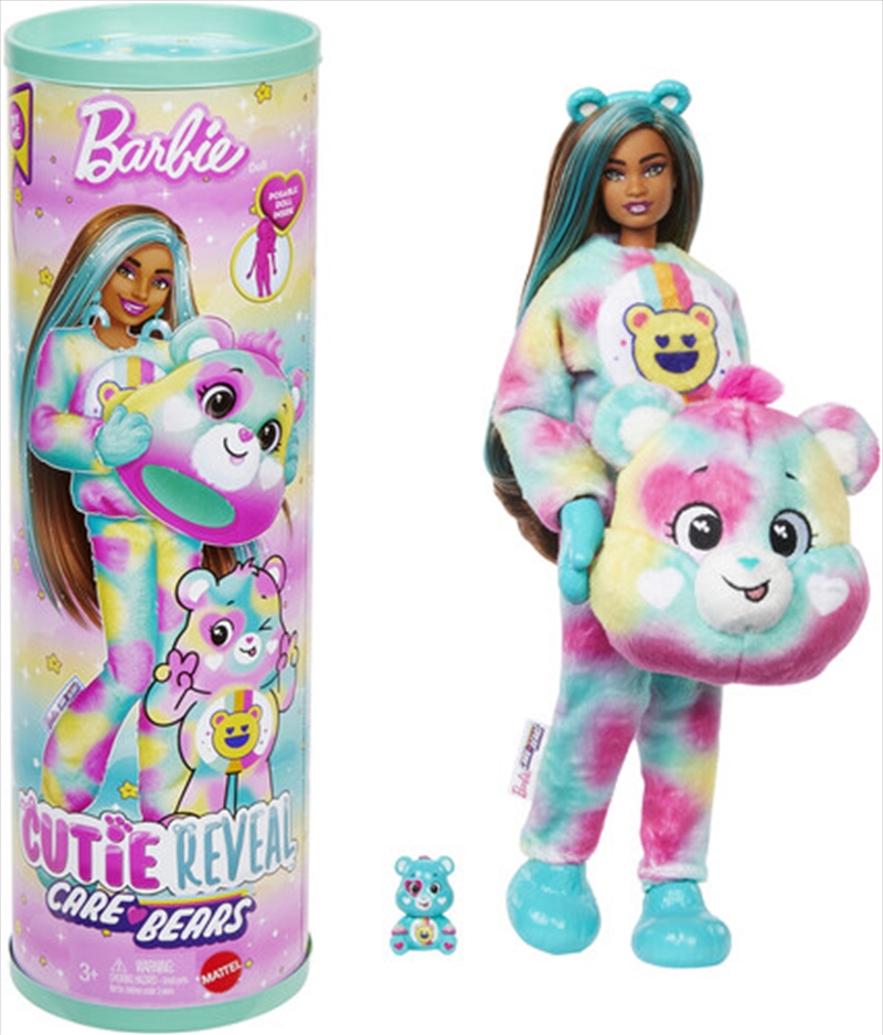 Mattel - Barbie Cutie Reveal X Care Bears Series 2, Good Vibes Bear (One Random Cutie Reveal per Tra/Product Detail/Toys