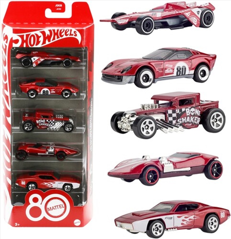 Mattel - Hot Wheels 5-Pack, Mattel 80th Anniversary/Product Detail/Toys