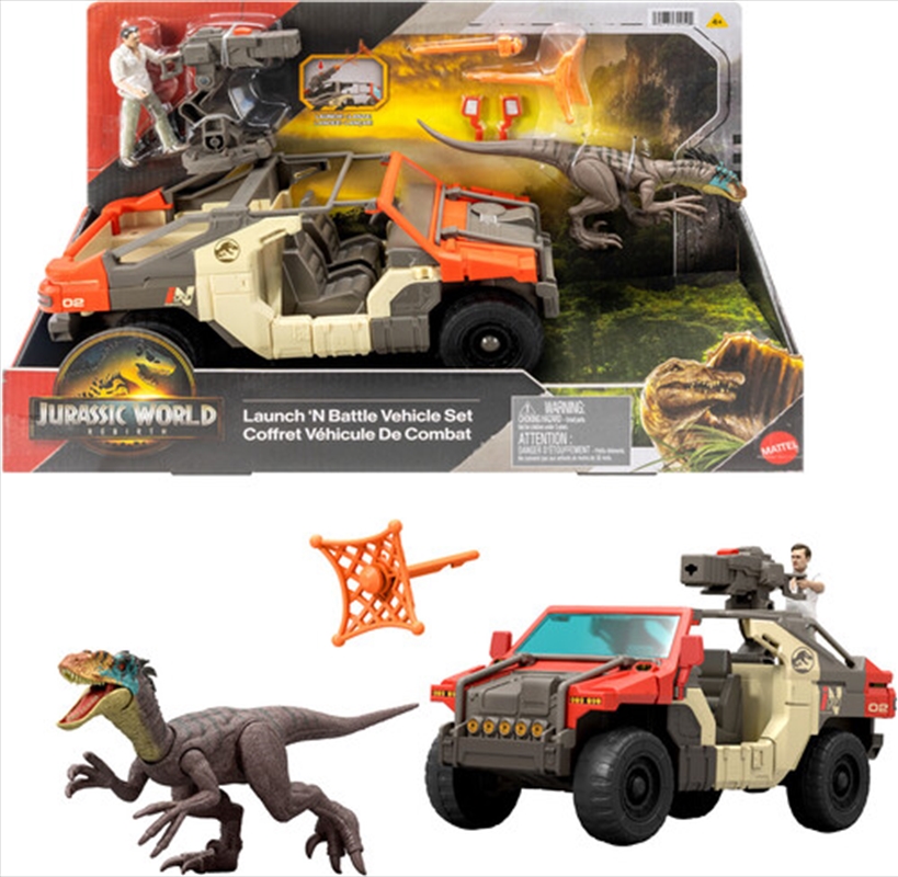 Mattel - Jurassic World: Rebirth Launch 'N Battle Vehicle Set/Product Detail/Toys
