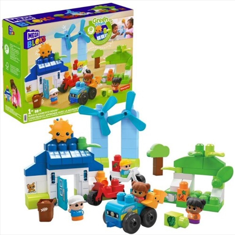 MEGA BLOKS - Build & Learn Eco House, 88 Piece Toddler Buiding Toy Set/Product Detail/Toys