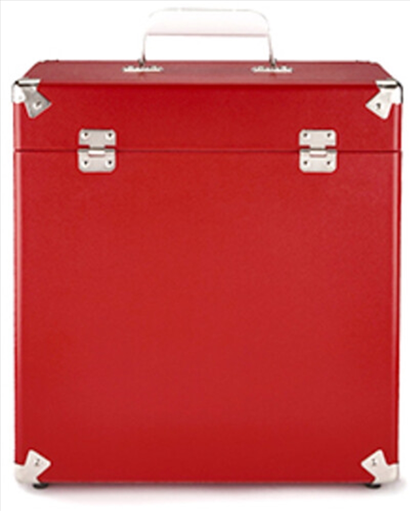 GPO Retro SWB18RED 12"  Vinyl Record Case 35 Count Capacity with Removable Lid - Red/Product Detail/Storage