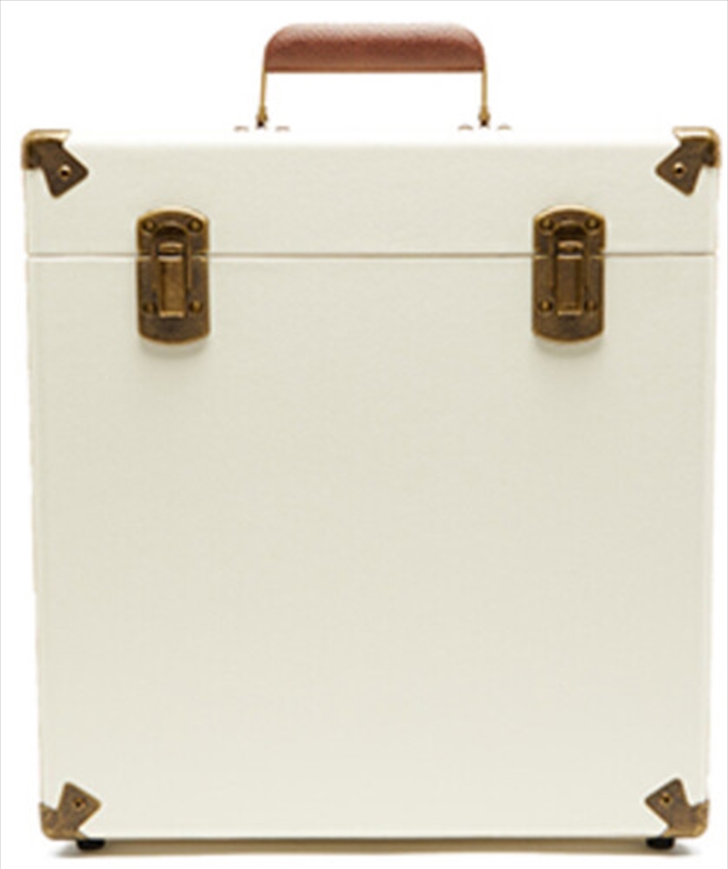 GPO Retro SWB18CT 12" Vinyl Record Case 35 Cnt Capacity Removable Lid - Cream / Tan/Product Detail/Storage