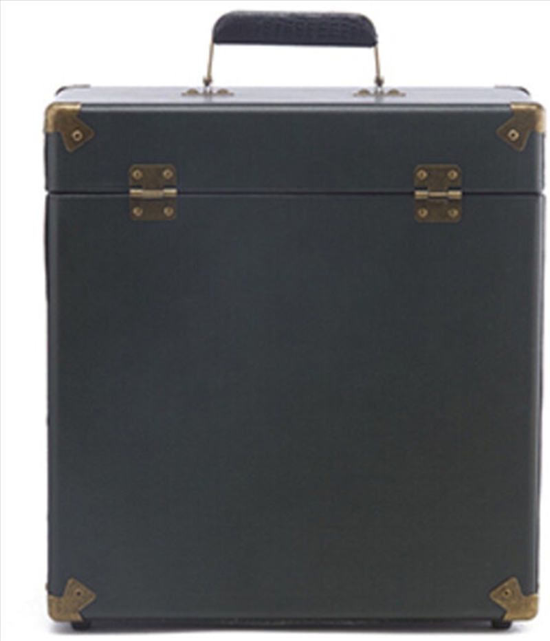 GPO Retro SWB18GB 12 " Vinyl Record Case 35 Count Capacity Removable Lid - Rustic Green/Product Detail/Storage