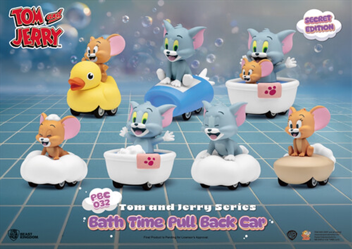 Tom & Jerry Bath Time Pull Back Car Blind Box (Sent At Random)/Product Detail/Figurines