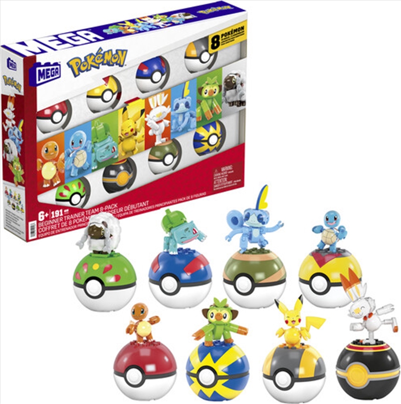 Mega Bloks - Pokemon Beginner Trainer Team 8-Pack, 191 Piece Building Toy Set/Product Detail/Toys