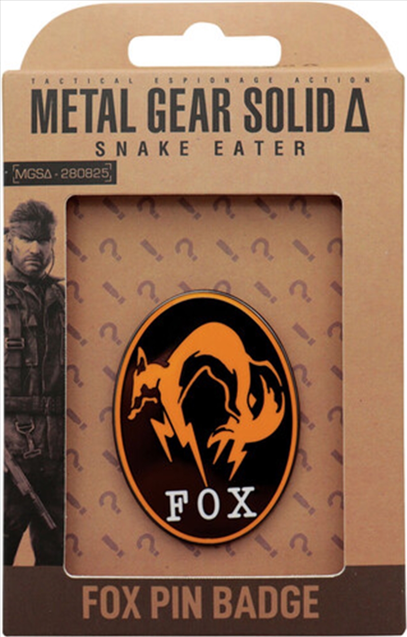 Metal Gear Solid Delta Fox Pin Badge/Product Detail/Buttons & Pins